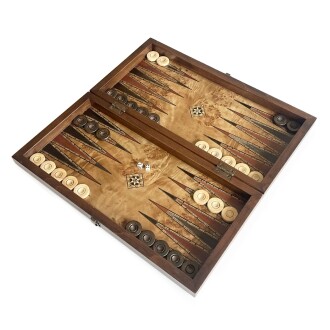 Helena Wood Art Klasik El Yapımı Ahşap Tavla Seti Büyük Boy - 5