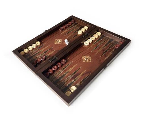 Helena Wood Art Klasik El Yapımı Ahşap Tavla Seti Küçük Boy - 6