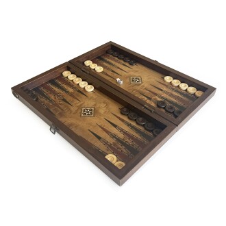 Helena Wood Art Klasik El Yapımı Ahşap Tavla Seti Orta Boy - 6