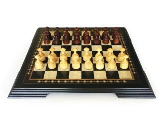 Helena Wood Art Masif Ahşap Koyu Dama Takımı 42 cm Kahve-50mm - 2