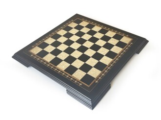 Handmade Massive Chess Board Dark  (42 x 42 x 3 cm /16.5 x 16.5 x 1.18 in)