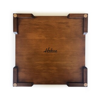 Helena Wood Art Masif Ahşap Koyu Satranç Tablası - 4