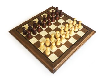 Helena Wood Art Masif Ceviz Sedefli  Dama Takımı 40 cm Kahve-50mm - 7