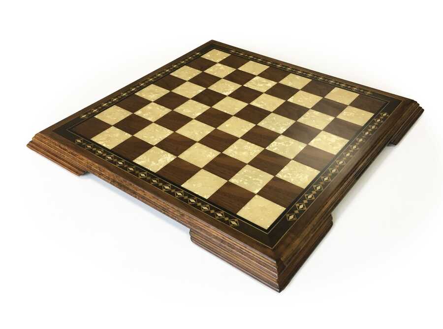  Helena Wood Art Masif Ceviz Sedefli Satranç Tablası 42 Cm