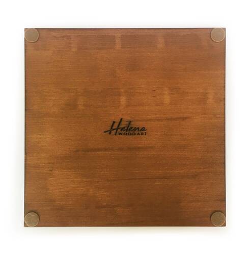 Helena Wood Art Masif Ceviz Sedefli Satranç Tablası 40x40cm