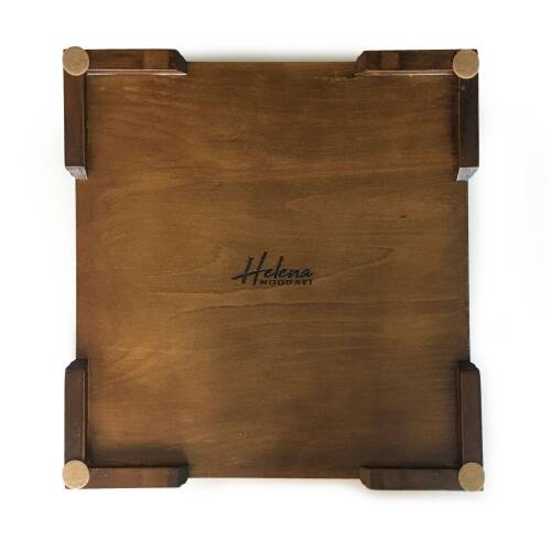Helena Wood Art Masif Ceviz Sedefli Satranç Tablası 42 cm - 7