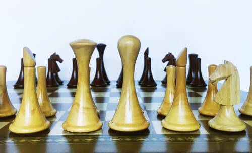 Helena Wood Art Masif Ceviz Sedefli Satranç Takımı 42 cm - 6