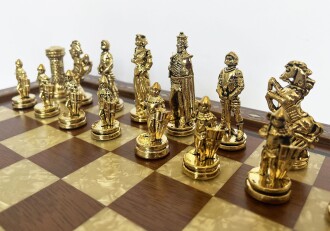 Helena Wood Art Masif El Yapımı Sedefli Satranç Takımı - 6