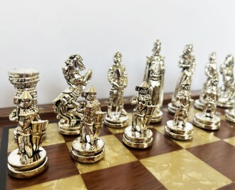 Helena Wood Art Masif El Yapımı Sedefli Satranç Takımı - 7