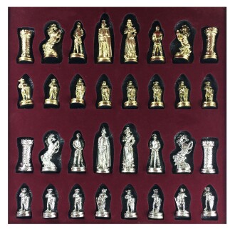 Helena Wood Art Masif El Yapımı Sedefli Satranç Takımı - 8