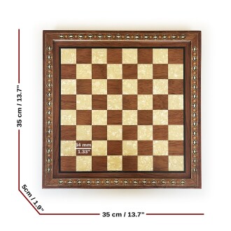 Helena Wood Art Masif El Yapımı Sedefli Satranç Takımı - 4