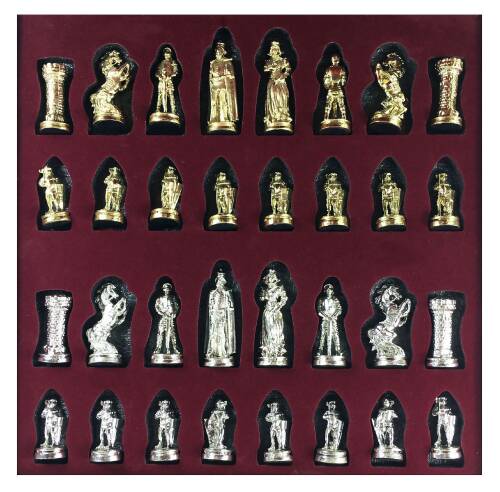 Helena Wood Art Masif El Yapımı Sedefli Satranç Takımı - 8