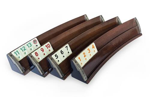 Helena Wood Art Mozaik İşlemeli Masif Ahşap Okey Seti Oval Takımı Mazel - 5