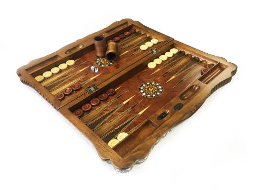 Helena Wood Art Ottoman Grand Sedef Mozaik Tavla Gül Ağacı - 2