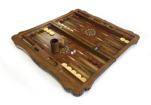 Helena Wood Art Ottoman Grand Sedef Mozaik Tavla Gül Ağacı - 3