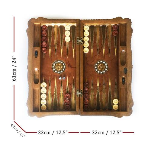 Helena Wood Art Ottoman Grand Sedef Mozaik Tavla Gül Ağacı - 4