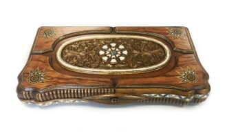 Helena Wood Art Ottoman Grand Sedef Mozaik Tavla Gül Ağacı - 5