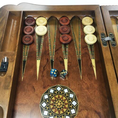 Helena Wood Art Ottoman Grand Sedef Mozaik Tavla Gül Ağacı - 6