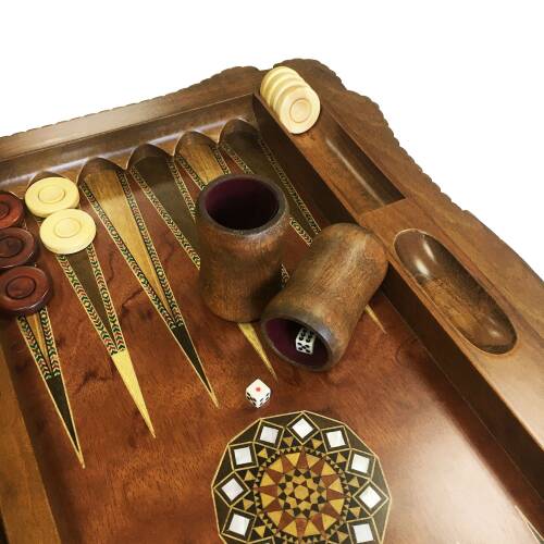 Helena Wood Art Ottoman Grand Sedef Mozaik Tavla Gül Ağacı - 7