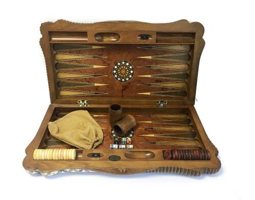 Helena Wood Art Ottoman Grand Sedef Mozaik Tavla Gül Ağacı - 8