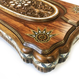 Helena Wood Art Ottoman Grand Sedef Mozaik Tavla Gül Ağacı - 9