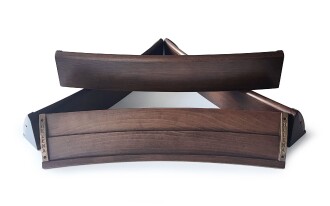 Helena Wood Art Oval El Yapımı Masif Ahşap Okey Takımı Sade - 5