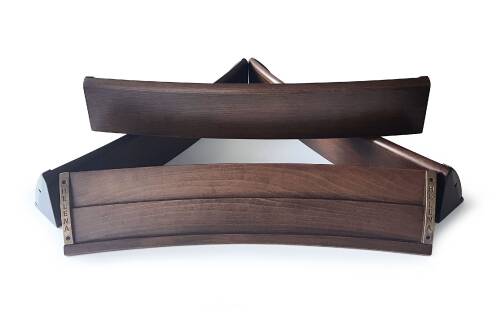Helena Wood Art Oval El Yapımı Masif Ahşap Okey Takımı Sade - 5