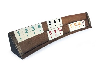 Helena Wood Art Oval El Yapımı Masif Ahşap Okey Takımı Sade - 6