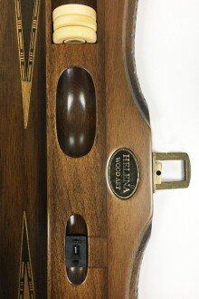 Helena Wood Art Queen Oymalı Masif Ahşap Tavla Mazel - 8