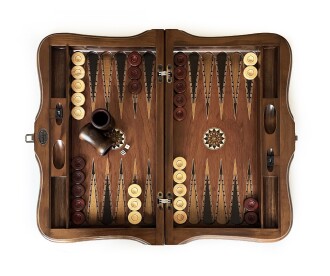 Helena Wood Art Queen Oymalı Masif Ahşap Tavla Rose - 2