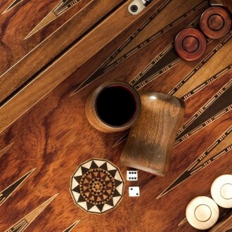 Helena Wood Art Queen Oymalı Masif Ahşap Tavla Rose - 9