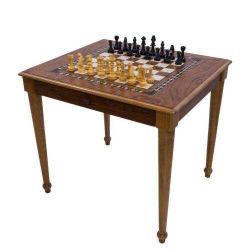 Helena Wood Art Satranç Masası Çekmeceli - 1