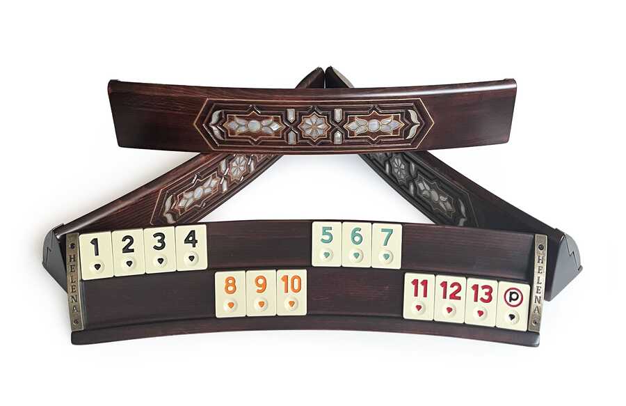  Helena Wood Art Sedef Kakmalı Oval Okey Takımı 4510