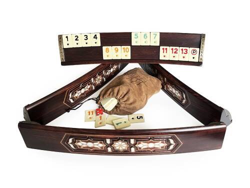 Helena Wood Art Sedef Kakmalı Oval Okey Takımı 4510 - 7