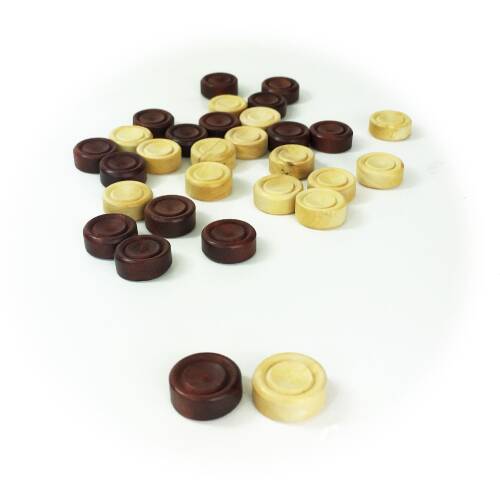 El Yapımı Şimşir Mini Tavla Pulu 17mm - 3