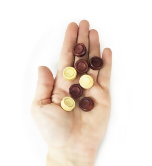 El Yapımı Şimşir Mini Tavla Pulu 17mm - 5