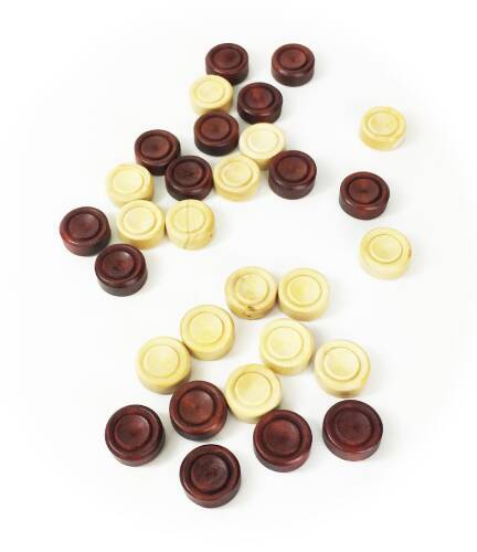 El Yapımı Şimşir Mini Tavla Pulu 17mm - 7