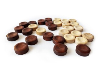 El Yapımı Şimşir Mini Tavla Pulu 17mm - 8