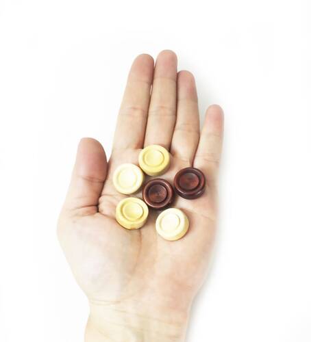 El Yapımı Şimşir Mini Tavla Pulu 19mm