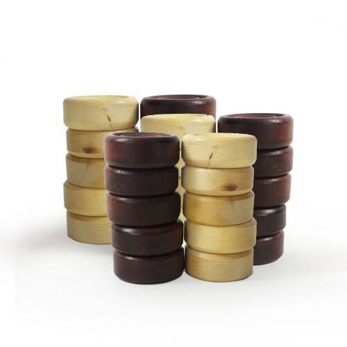 El Yapımı Şimşir Mini Tavla Pulu 19mm - 2