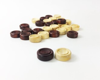 El Yapımı Şimşir Mini Tavla Pulu 19mm - 3