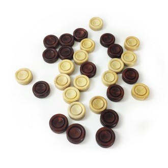 El Yapımı Şimşir Mini Tavla Pulu 19mm - 4