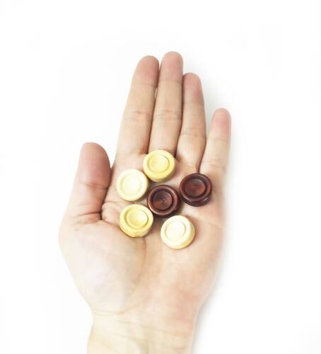 El Yapımı Şimşir Mini Tavla Pulu 19mm - 5