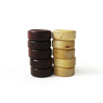 El Yapımı Şimşir Mini Tavla Pulu 19mm - 9