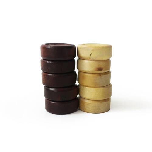 El Yapımı Şimşir Mini Tavla Pulu 19mm - 9