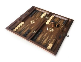 Helena Wood Art Smarty Carved Oymalı Tavla Koyu Ceviz - 2