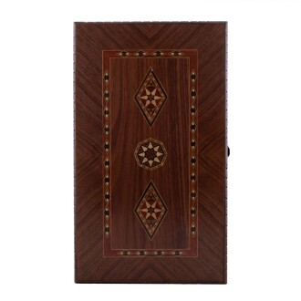 Helena Wood Art Smarty Carved Oymalı Tavla Koyu Ceviz - 8