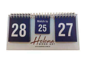 Helena Wood Art Tavla Skor Board Beyaz 