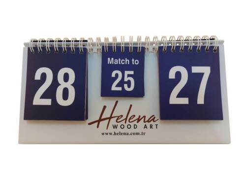 Helena Wood Art Tavla Skor Board Beyaz - 1