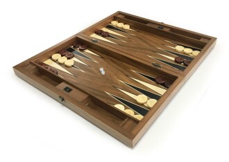 Tuana Game Geniş Ceviz Tavla Takımı Satranç Kareli - 5